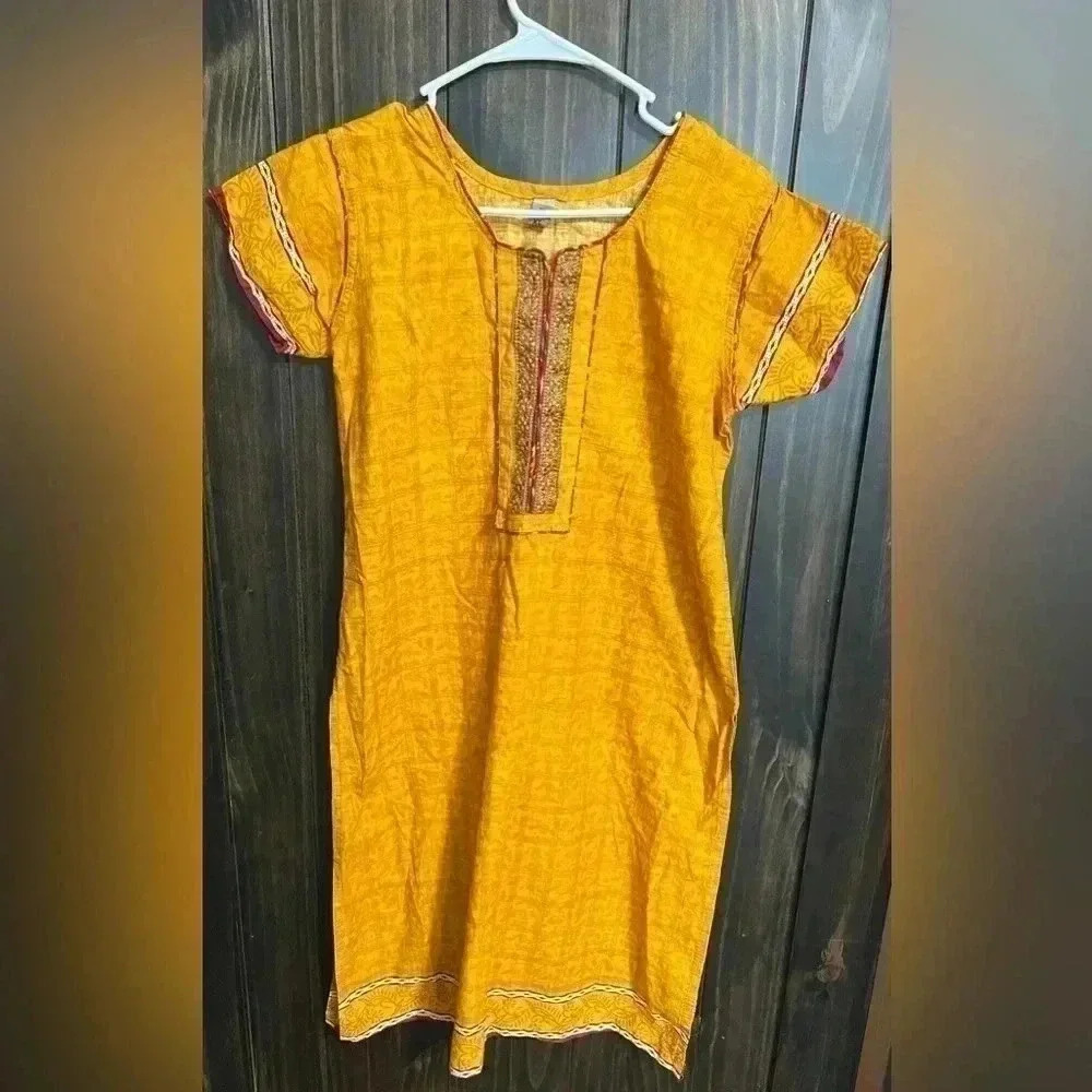 Marigold Tunic/Kurta. Size: XL - Picture 3 of 8